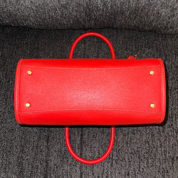 Coach Brooke Carryall 28 Satchel Bag in Brass/Sport Red Pebble Leather NWT CE732 - Picture 11 of 16